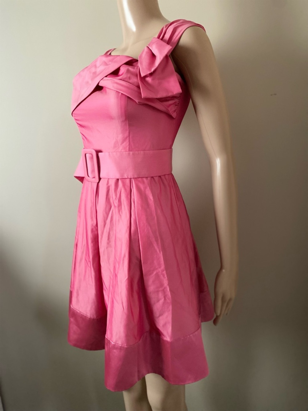 Vero Moda Pink Belted Fit & Flare Mini Dress, women’s 36S